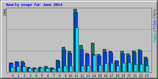 Hourly usage for June 2014