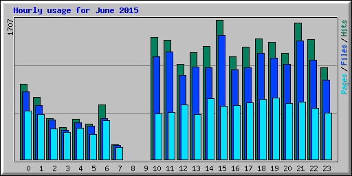 Hourly usage for June 2015