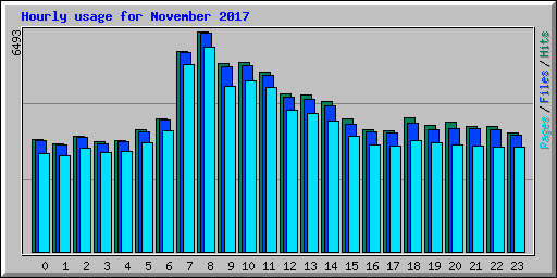 Hourly usage for November 2017